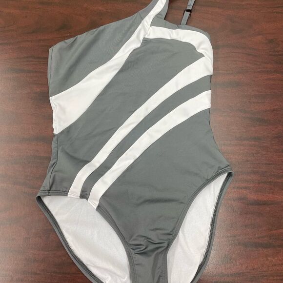 Kenneth Cole One Shoulder One Piece Swimsuit - Picture 1 of 8